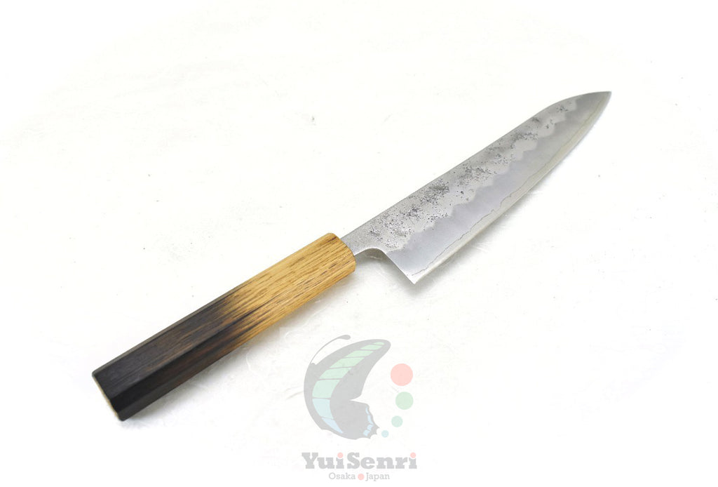 YuiSenri Ginsan Nashiji Finish Gyuto 210 mm – Stainless Chef’s Knife with Excellent Edge Retention and Easy Maintenance, Oak Handle