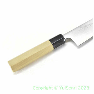 Yoshihiro Aogami Super Clad Chef's Bunka Octagonal Magnolia Handle