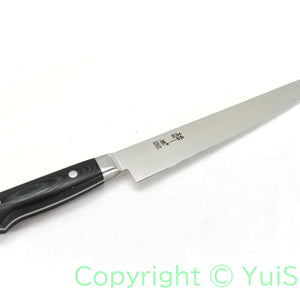 Suisin Premium INOX  Sujihiki 240 mm My Carta Handle Green