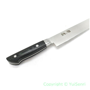 Suisin Premium INOX  Sujihiki 240 mm My Carta Handle Green