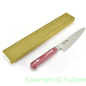 Suisin Premium INOX  Paring Knife 150 mm / My Carta Handle Red White