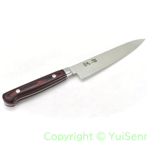 Suisin Premium INOX  Paring Knife 150 mm / My Carta Handle Red Black