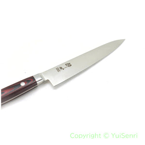 Suisin Premium INOX  Paring Knife 150 mm / My Carta Handle Red Black