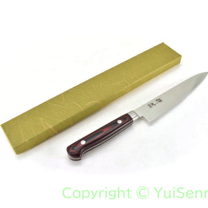 Suisin Premium INOX  Paring Knife 150 mm / My Carta Handle Red Black