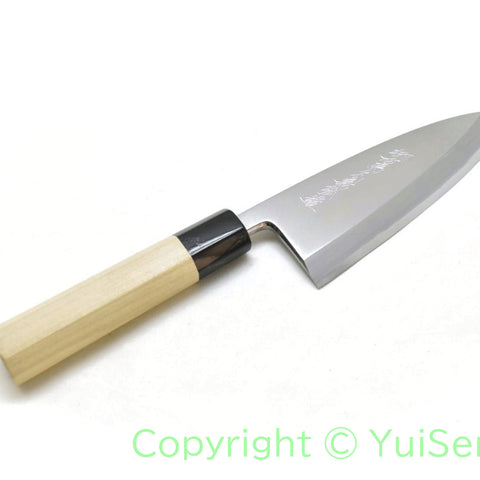 Yoshihiro Silver #3 Steel GINSAN Professional Stainless Deba with Saya Cover