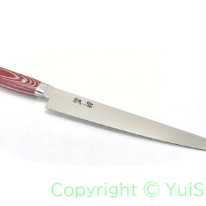 Suisin Premium INOX  Sujihiki 240 mm My Carta Handle Red White