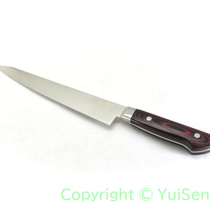 Suisin Premium INOX  Sujihiki 240 mm My Carta Handle Red Black