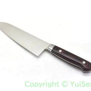 Suisin Premium INOX  Santoku 180 mm / My Carta Handle Red Black