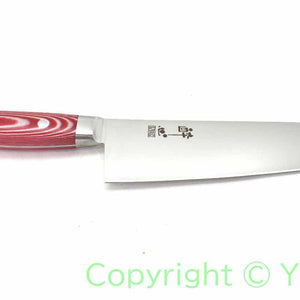 Suisin Premium INOX  Santoku 180 mm / My Carta Handle Red White