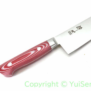 Suisin Premium INOX  Santoku 180 mm / My Carta Handle Red White