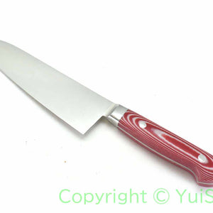 Suisin Premium INOX  Santoku 180 mm / My Carta Handle Red White