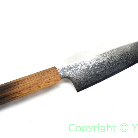 Yoshihiro 69 Layers  ZA18 Cobalt Stainless Damascus Chef's Gyuto Oak Handle