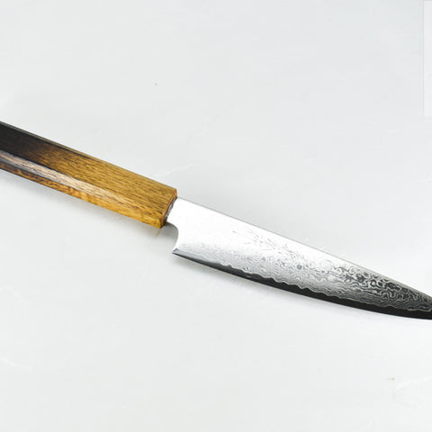 Yoshihiro 69 Layers  ZA18 Cobalt Stainless Damascus Paring Knife 150 mm Oak Handle