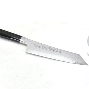 Sakai Takayuki GRAND CHEF SEIGAIHA 45 Layers Damascus BOHLER SP Steel Kengata Santoku 160 mm