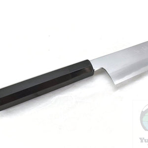 唯千里オリジナル ＜中川作＞ 堺製青一鋼仕上　和牛刀【黒檀八角水牛柄】