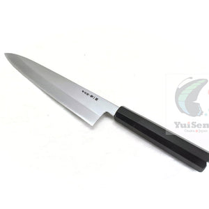 唯千里オリジナル ＜中川作＞ 堺製青一鋼仕上　和牛刀【黒檀八角水牛柄】