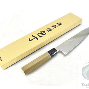 Yoshihiro Ginsan Damascus Gyuto 210 mm - Stainless Chef's Knife with Excellent Edge Retention and Easy Maintenance, Magnolia Handle