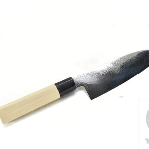 Yoshihiro Ginsan Damascus Santoku 180 mm - Stainless Chef's Santoku with Excellent Edge Retention and Easy Maintenance, Magnolia Handle
