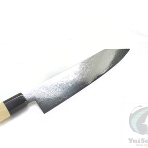 Yoshihiro Ginsan Damascus Kiritsuke Gyuto 210 mm - Stainless Chef's Knife with Excellent Edge Retention and Easy Maintenance, Magnolia Handle