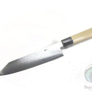 Yoshihiro Ginsan Damascus Kiritsuke Gyuto 210 mm - Stainless Chef's Knife with Excellent Edge Retention and Easy Maintenance, Magnolia Handle