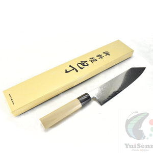 Yoshihiro Ginsan Damascus Kiritsuke Gyuto 210 mm - Stainless Chef's Knife with Excellent Edge Retention and Easy Maintenance, Magnolia Handle