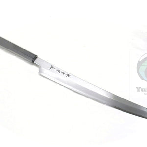 Sakai Takayuki GINSAN /Silver #3 Stainless Kiritsuke Style Yanagiba, Ebony Handle
