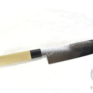 Yoshihiro Ginsan Damascus Nakiri 170 mm - Stainless Chef's Nakiri with Excellent Edge Retention and Easy Maintenance, Magnolia Handle