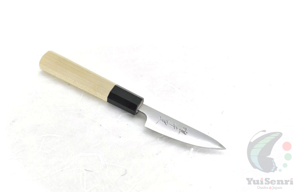 YuiSenri Original Aogami Super Paring Knife 80 mm – Japanese Carbon Steel Petty Knife with Magnolia Handle