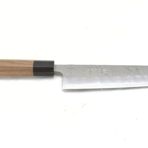 Yoshihiro Ginsan Nashiji Finish, Chef's Kiritsuke Gyuto - Stainless Chef's Kiritsuke Gyuto with Excellent Edge Retention and Easy Maintenance, Walnut Handle