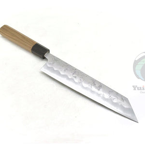 Yoshihiro Ginsan Nashiji Finish, Chef's Kiritsuke Gyuto - Stainless Chef's Kiritsuke Gyuto with Excellent Edge Retention and Easy Maintenance, Walnut Handle