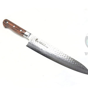 Sakai Takayuki VG-10 33 Layers Hammered Damascus Gyuto - Stainless Steel Chef's Knife with Excellent Balance of Sharpness and Durability