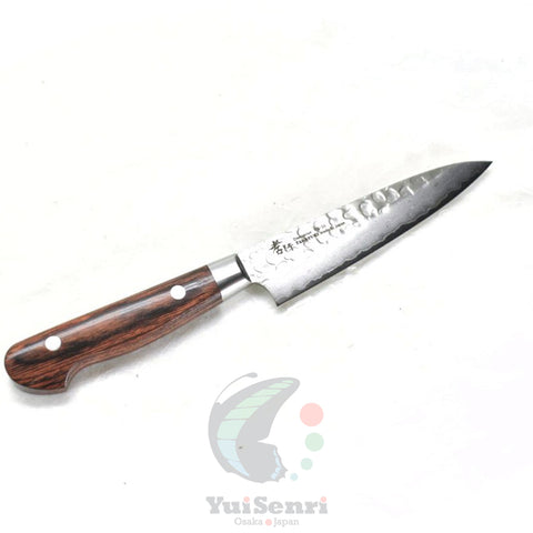 Sakai Takayuki VG-10 33 Layers Hammered Damascus Paring Knife - Stainless Steel Chef's Petty Knife with Excellent Balance of Sharpness and Durability