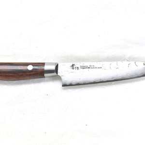 Sakai Takayuki VG-10 33 Layers Hammered Damascus Paring Knife - Stainless Steel Chef's Petty Knife with Excellent Balance of Sharpness and Durability