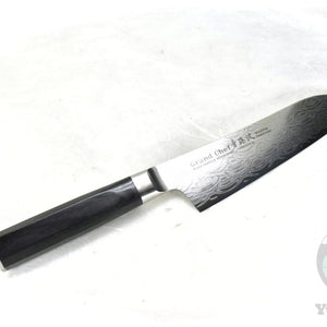 Sakai Takayuki Grand Chef Seigaiha Santoku 180 mm – 45-Layer Damascus Böhler N685 Stainless Steel Japanese Multi-Purpose Knife