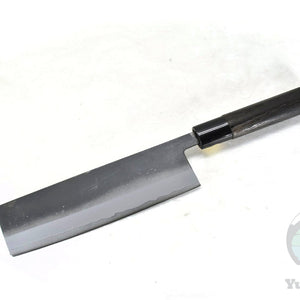 Yoshihiro KUSP Nakiri 165 mm – White Steel #2 Kurouchi Japanese Vegetable Knife