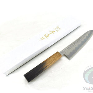 YuiSenri Aogami Super Gyuto 180 mm- Carbon Steel Chef's Knife with High Edge Retention, Oak Handle