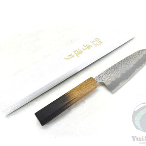 YuiSenri White Steel #1 Santoku 165 mm – Hammered Carbon Steel Japanese Multi-Purpose Knife