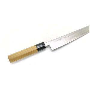 Yoshihiro Aogami Super Sujihiki - Carbon Steel Chef's Slicer with High Edge Retention, Magnolia Handle
