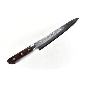 Sakai Takayuki VG-10 17 Layers Hammered Damascus Sujihiki 240 mm - Stainless Steel Chef's Slicer with Excellent Balance of Sharpness and Durability