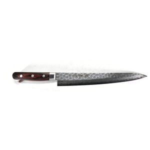 Sakai Takayuki VG-10 17 Layers Hammered Damascus Sujihiki 240 mm - Stainless Steel Chef's Slicer with Excellent Balance of Sharpness and Durability