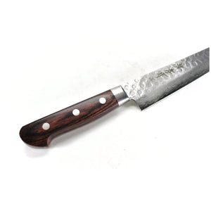 Sakai Takayuki VG-10 17 Layers Hammered Damascus Sujihiki 240 mm - Stainless Steel Chef's Slicer with Excellent Balance of Sharpness and Durability