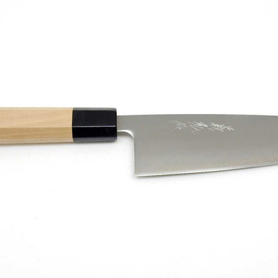 Yoshihiro Aogami Super Clad Chef's Santoku Octagonal Magnolia Handle