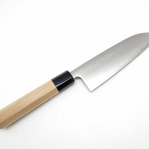 Yoshihiro Aogami Super Clad Chef's Santoku Octagonal Magnolia Handle