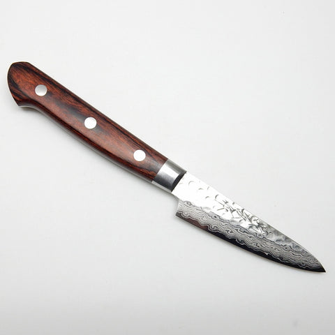 Yoshihiro VG-10 Hammered 17 Layers Damascus HAA Paring Knife 80 mm