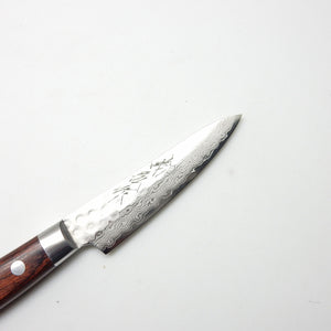 Yoshihiro VG-10 Hammered 17 Layers Damascus HAA Paring Knife 80 mm