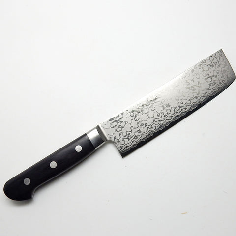 Yoshihiro VG-10 17 Layers Damascus Steel HRB Nakiri 160 mm