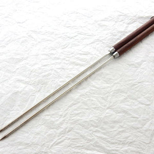 Professional Stainless Tempura Chopsticks with Wooden Handle