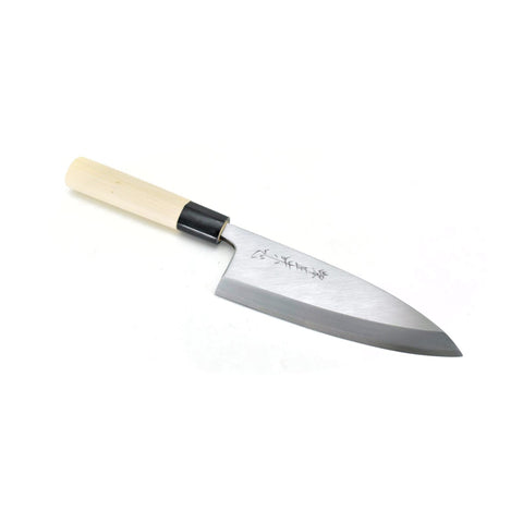 Sakai Ajimasa White Steel #2, Chef's Deba Hongasumi-Finish