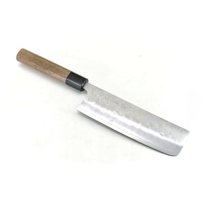GINSAN /Yasuki Silver 3 Stainless Steel, Japanese Style Chef's Nakiri 165 mm Nashiji Finish